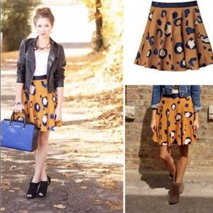 NWOT 3.1 Phillip Lim for Target, size 4 Orange cream Leopard Print a-line Skirt